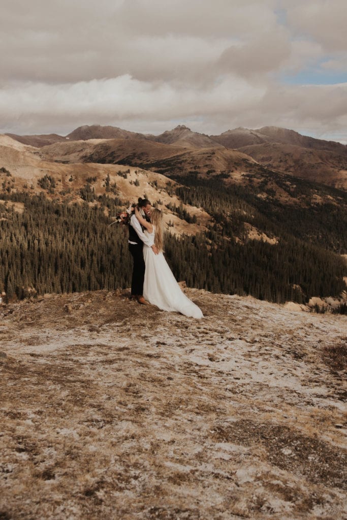 Colorado Loveland Pass Elopement Destination Adventurous Wedding