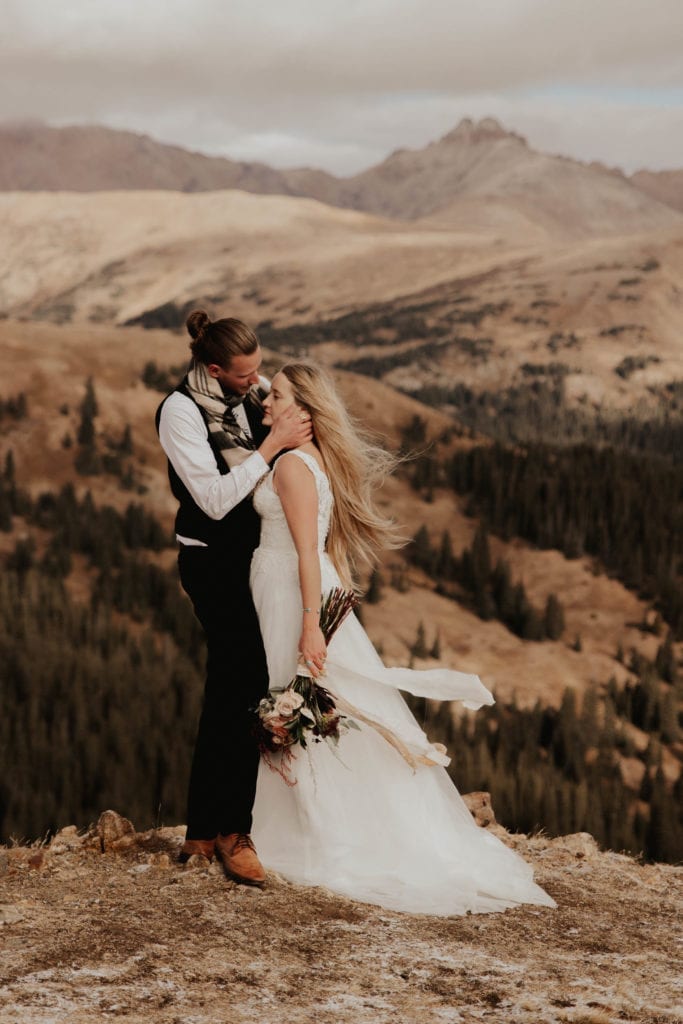 Colorado Loveland Pass Elopement Destination Adventurous Wedding